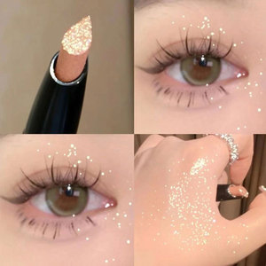 Commercio all'ingrosso luminoso Glitter Eyeliner penna & luccicante ombretto Set alto pigmento singolo colore cosmetico prezzo di fabbrica - Product Image 5