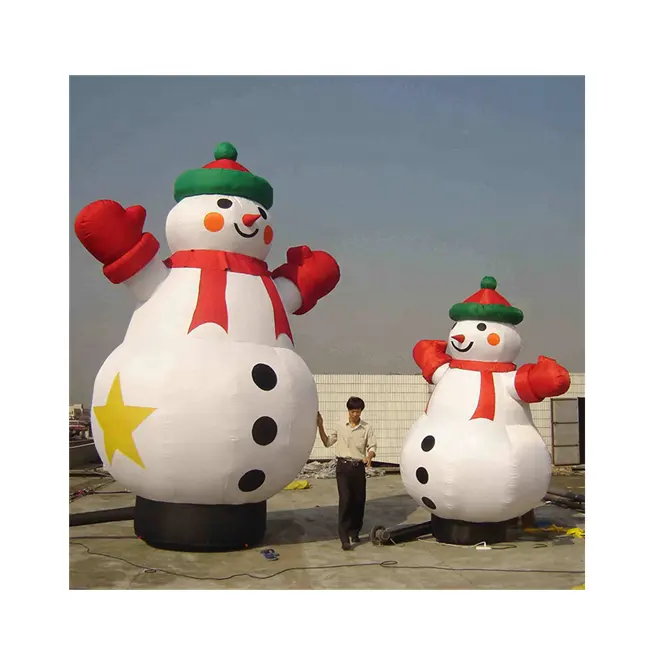 Muñeco de nieve inflable para decoración navideña al aire libre, muñeco de nieve inflable para parte comercial o evento