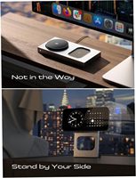 LISEN Geüpgradede Magnetische Draadloze Oplaadstation met Qi2 15W Opvouwbare Metalen Stand voor iPhone 17 Pro Max Watch AirPods Reizen
