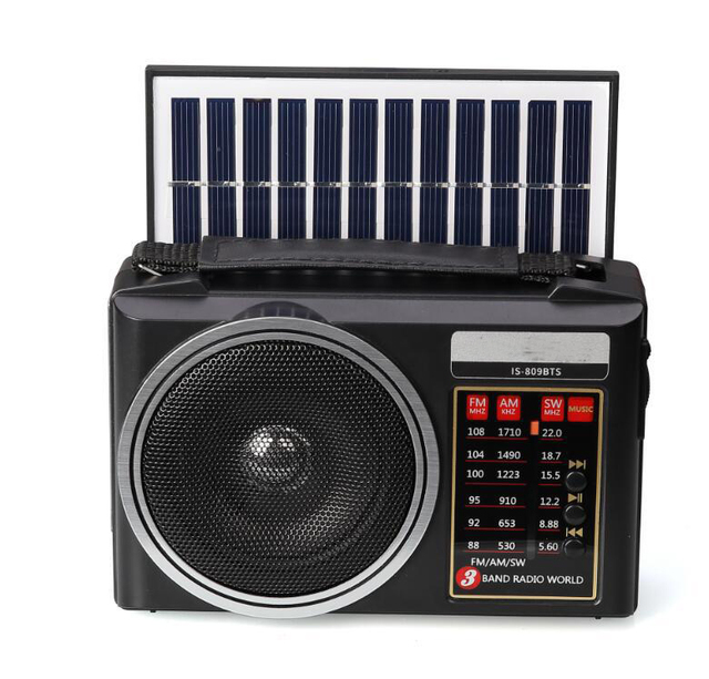 Hot Selling Product Outdoor FM/AM/SW 3 Band Wireless Speaker Audio Retro Solar Radio