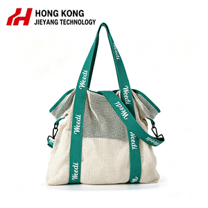 Wholesale Custom Logo Cotton Mesh Net <b>Bag</b> Reusable Foldable Durable Mesh Grocery Tote <b>Bag</b> for Shopping <b>Beach</b> Sustainable Pack - Product Image 1