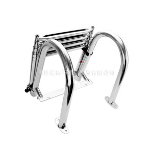 Stainless Steel Boat <b>Ladder</b> Hidden Four Step Drain <b>Ladder</b> For Pontoon Boats Ship Accessories - Product Image 4