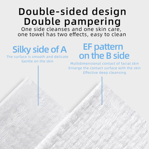Toalla facial no tejida desechable al por mayor, paño de limpieza facial de uso en seco y húmedo con rayas EF para desmaquillador de viaje, papel higiénico - Product Image 4