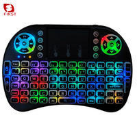 Mini Clavier Sans Fil i8 2.4G avec Pavé Tactile Rétroéclairé 3 Couleurs, Télécommande pour Smart TV & Boîtier Android en Plastique PC