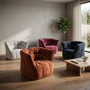 Modern Tufted Velvet Chair Soft Foam Seat Contemporary Design Living Room Furniture Solid Back Style Leisure Chair - Product Image 4