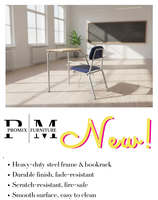 Ensemble moderne intégré de bureau et de chaise d'étudiant avec le matériel en acier pour l'usage d'hôpital et d'école