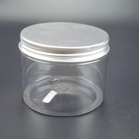 Pot en plastique PET transparent ambré de qualité alimentaire 100ml 120ml 150ml 200ml 250ml 300ml 500ml avec couvercle à vis pour emballage cosmétique de soins de la peau