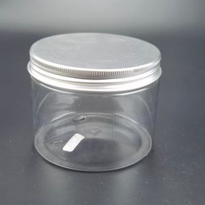 Pot en plastique PET transparent ambré de qualité alimentaire, avec bouchon à vis en aluminium et plastique, disponible en 100g, 120g, 150g, 200g, 250g, 300g, 400g, 500g - Product Image 2