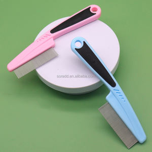 OEM ODM アップグレード版 ラバーハンドル 犬猫用 グルーミング用品 長短一体型 ノミ取り ヘアコーム - Product Image 2