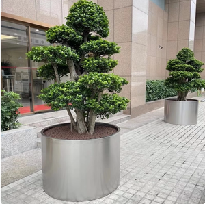 Stainless Steel Combined Outdoor Planter Box Large Round Flower <strong>Trough</strong> <strong>for</strong> Sales Office Municipal <strong>Garden</strong> Custom <strong>Planting</strong> Box - Product Image 4