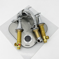 Robinet de lavabo en or en forme de dauphin SAMTOU pour salle de bain, 3 pièces, robinet de lavabo pour se laver les mains