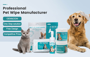 Gants de toilettage et lingettes humides pour chiens et chats, formule végétale douce, sans rinçage, hypoallergéniques, avec logo personnalisé - Product Image 5