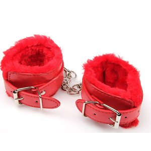 High-end Sexy regolabile in PU peluche manette polsino alla caviglia BDSM Bondage Sex Toy restrizioni di <span class=keywords><strong>sesso</strong></span> Bondage <span class=keywords><strong>accessori</strong></span> esotici - Product Image 4