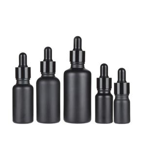 5ml 10ml 15ml 20ml 30ml <b>50ml</b> 100ml Black Glass Dropper Serum Essential Oil <b>Bottle</b> with Dropper - Product Image 5