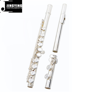 2023 Jingying Music 16 agujeros cerrados E-key curvado especial cobre blanco plateado <span class=keywords><strong>flauta</strong></span> - Product Image 2