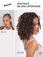 Perruque frontale afro en dentelle HD sans colle, synthétique, 12 pouces, 11x4, densité 200%, micro-torsades bouclées avec cheveux volumineux