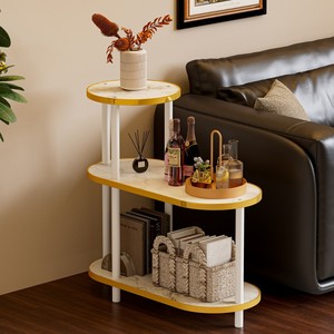 Movable Nordic-style light luxury rock slab marble textured sofa, <b>small</b> side <b>table</b>, <b>small</b> coffee <b>table</b>, decorative living room - Product Image 1