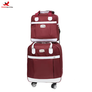 2 Pcs in 1 Set Fashion Waterproof <b>Foldable</b> <b>Trolley</b> Travel Luggage with Tote Handbag for Lady Women RTS Bulk Mixed Order - Product Image 1