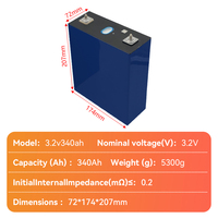 Stock PL EU 3.2V 340Ah LiFePO4 REPT 280Ah 314Ah 320Ah 345Ah Batterie lithium-ion prismatique pour systèmes de stockage d'énergie solaire pour camping-cars