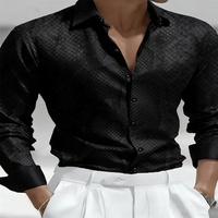 [En Stock al por Mayor] Camisa de Manga Larga con Estampado de Serpiente Dorada para Hombre, Impresión 3D, Poliéster, Cuello Casual, Primavera, Secado Rápido, Transpirable