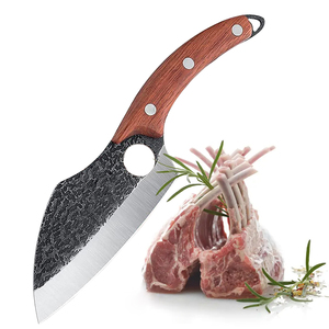 <span class=keywords><strong>Cuchillo</strong></span> Vikingo <span class=keywords><strong>para</strong></span> Rebanar, Diseño de Martillo Negro, Acero Inoxidable, <span class=keywords><strong>para</strong></span> Cocina, con Mango de Madera de Palisandro - Product Image 1