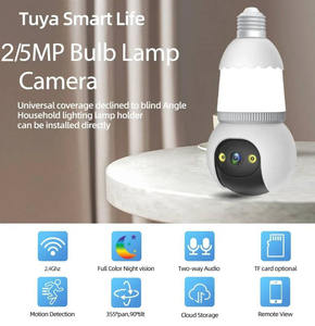 กล้องหลอดไฟ WiFi แบบ2MP มองเห็นในเวลากลางคืนได้ชัดเจนระบบตรวจจับการเคลื่อนไหวด้วยเสียงสองทาง - Product Image 2