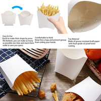Frites pop-corn toutes sortes d'aliments délicieux emballage personnalisé conteneur de gobelets en papier kraft multicolore