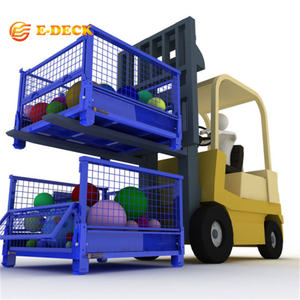 Özelleştirilmiş ağır 1000kg katlanır malzemeler Euro çelik hasır palet kutu - Product Image 2