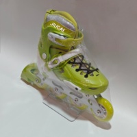 Ensemble complet de roues en alliage clignotantes, chaussures de roller rétractables, design coloré, roulettes gonflables, roulements ABEC-7, roues en PU
