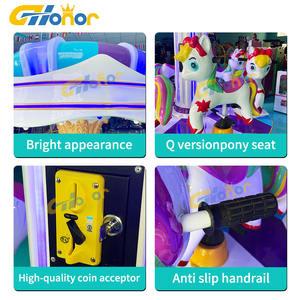 Nuevo diseño, carrusel de corona para 6 personas, parque de atracciones, patio interior, juegos que funcionan con monedas, Paseo de Arcade, construcción de <span class=keywords><strong>Metal</strong></span> en inglés - Product Image 6