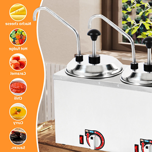 Réchauffeur de sauce commercial Offre Spéciale avec distributeur de sauce électrique à pompe Machine de réchauffeur de sauce à 3 réservoirs - Product Image 6
