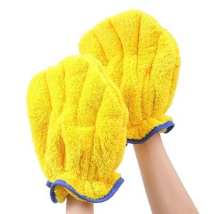 <b>Pet</b> Gloves Coral Fleece Thickened Dog <b>Bath</b> Towel Absorbent Fur Care Pink And Blue - Product Image 3