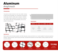 Grille décorative en maille de magnésium métallique Amplimesh, grille en aluminium en forme de diamant