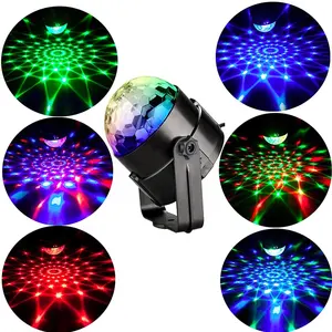 Luci a sfera magiche di cristallo del partito telecomandato della lampada della discoteca del DJ di effetto RGB attivato suono