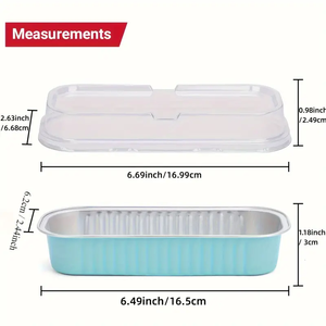 Molde Desechable de Aluminio para Hornear <span class=keywords><strong>Mini</strong></span> <span class=keywords><strong>Pan</strong></span> de 200ml 6.8oz con Tapa Domo, Ramequín o Taza para Pastel - Product Image 4