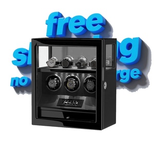 Sang trọng LCD cảm ứng Bảng điều chỉnh 3 + 4 khe cắm xem Winder Box điều khiển từ xa vân tay đồng hồ Winder Tự động đồng hồ box với LED Light - Product Image 1