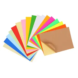 100 sheets A4 21x29.7 colorful woodfree vellum paper self adhesive sticker label for laser inkjet printer