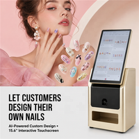 Imprimante d'art des ongles intelligente NA04 pour usage commercial avec écran tactile de 15,6 pouces, impression et séchage d'images personnalisées
