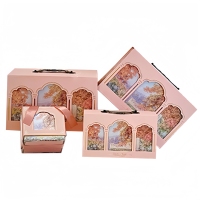 Boîte vide de luxe élégante, réutilisable et recyclable, style peinture à l'huile, pour cadeaux de fiançailles et de mariage, emballage portable, vente en gros