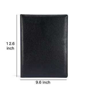 A4 personalizable Business Manager Clip Portafolio Durable PU Funda de cuero Carpeta de documentos con portapapeles y calculadora - Product Image 3