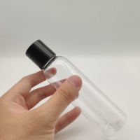 Bouteille de voyage transparente en PET avec bouchon à clapet, conteneur en plastique portable et rechargeable pour bain de bouche, désinfectant pour les mains, emballage de liquides cosmétiques
