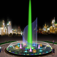 Fuente de Agua para Exteriores, Fuente Musical de Acero Inoxidable Resistente a la Corrosión, con Control CNC, para Hoteles y Villas de Lujo