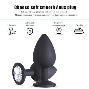 Juego de 3 Tapones Anales con Base de Cristal de Diamante, Kit de Entrenamiento Anal para Adultos, Cuentas Anales para Mujeres, Hombres y Masaje de Próstata - Product Image 3