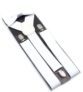 Volwassenen Heren Smoking Bretels Verstelbare Y Vorm <span class=keywords><strong>3</strong></span>.5Cm Breedte <span class=keywords><strong>3</strong></span> Clip Effen Kleur Bretels Bowtie Set - Product Image 3