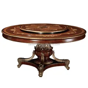 OE-FASHION custom solid wood dining table sets antique round table dinning room set luxury furniture