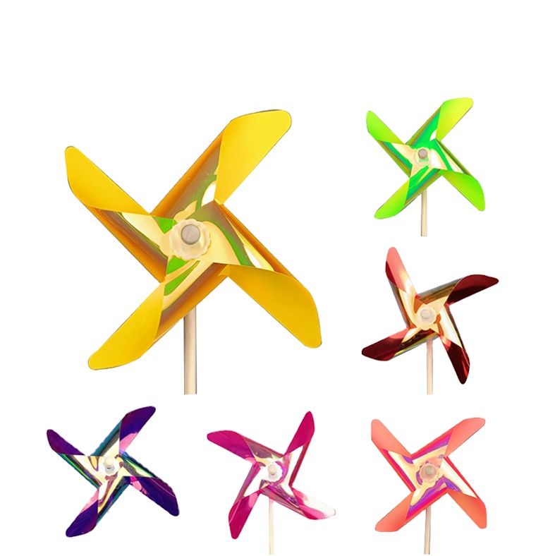 Ручная многоцветная мельница для детских игрушек, переработанная ветряная мельница, игрушки, украшение двора