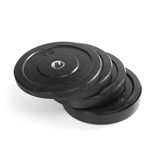 Set di piastre per paraurti in gomma 10/15LB/25LB/35LB/45LB/55LB inserto in acciaio per Olympicing - Product Image 5