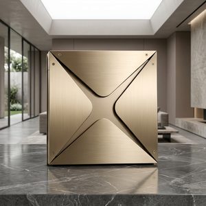 Revestimiento de Techo Decorativo de Panel Metálico Geométrico de Acero Inoxidable 3D Personalizado para Hoteles y Oficinas - Product Image 1