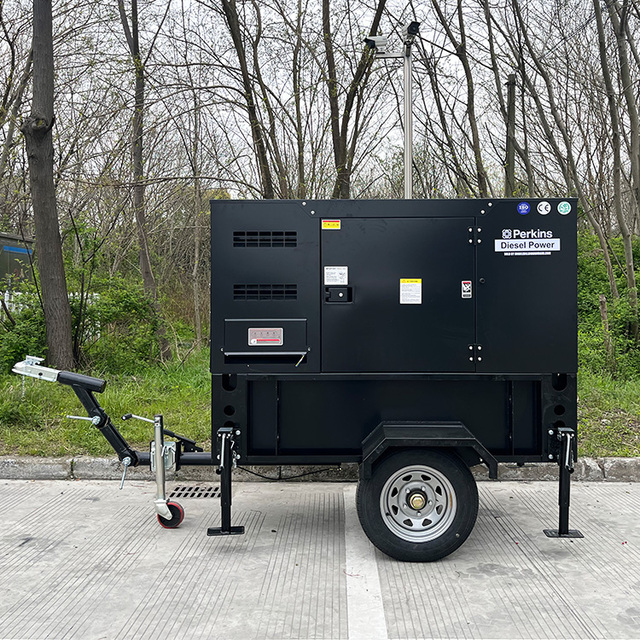 Powered by Perkin 404D-22G 25Kva Generadores Electrico Silent Diesel Generator 20Kw Mobile Trailer