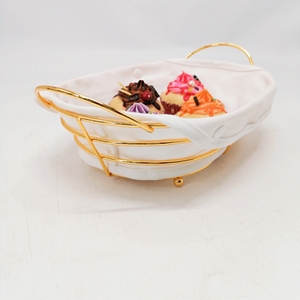 Wholesale Bread Proofing <strong>Basket</strong> Kitchen Accessories <strong>Gold</strong> Wire Mesh <strong>Storage</strong> <strong>Basket</strong> - Product Image 5